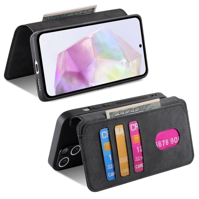 CASENEO - CASENEO Samsung Galaxy A36 5G Fodral Äkta läder - Svart