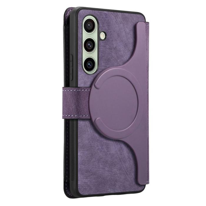CASENEO - CASENEO Samsung Galaxy A36 5G Fodral MW-02 Äkta läder - Lila