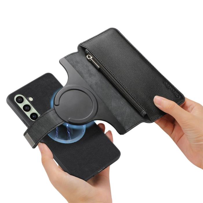 CASENEO - CASENEO Samsung Galaxy A36 5G Fodral MW-02 Äkta läder - Svart