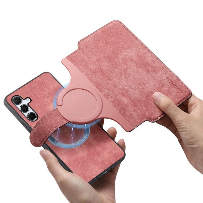 CASENEO - CASENEO Samsung Galaxy A55 5G Plånboksfodral Konstläder - Rosa