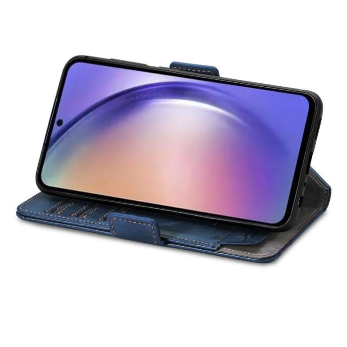 CASENEO - CASENEO Samsung Galaxy A55 5G Mobilskal KonstLäder - Blå