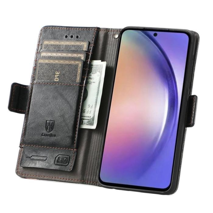 CASENEO - CASENEO Samsung Galaxy A55 5G Mobilskal KonstLäder - Svart