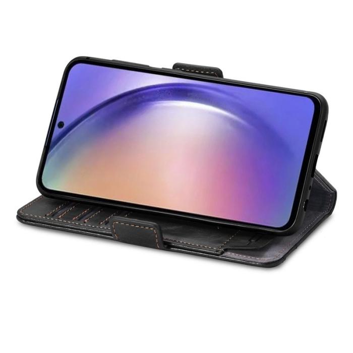 CASENEO - CASENEO Samsung Galaxy A55 5G Mobilskal KonstLäder - Svart