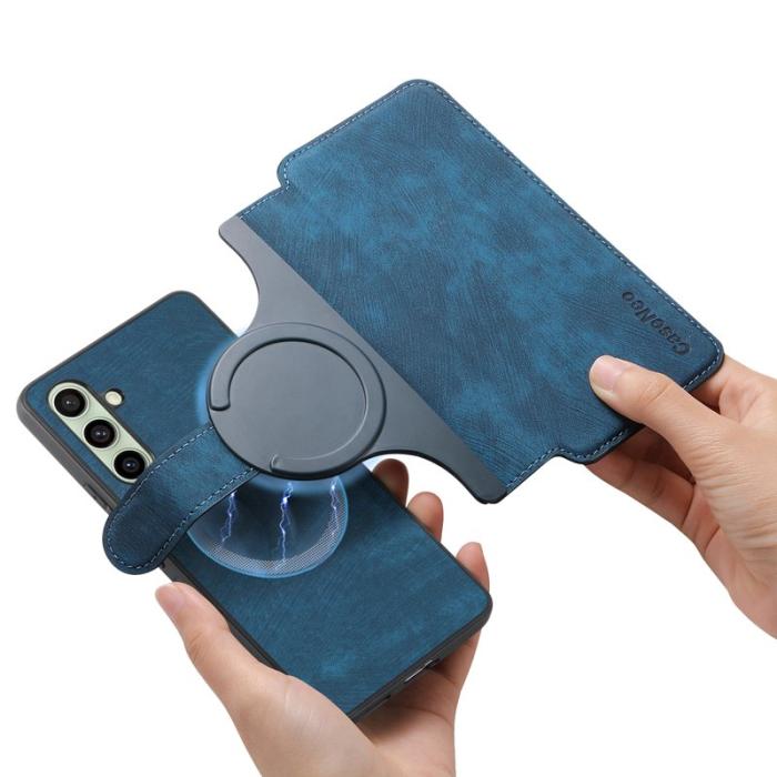 CASENEO - CASENEO Samsung Galaxy A56 5G Plånboksfodral Konstläder - Blå