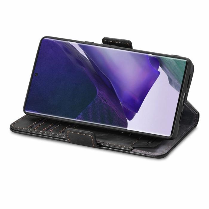 CASENEO - CASENEO Samsung Galaxy S22 Ultra 5G Skal PU Läder - Svart