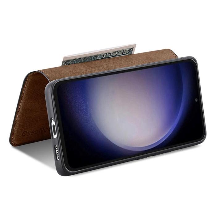 CASENEO - CASENEO Samsung Galaxy S23 FE Fodral - Äkta läder - Brun
