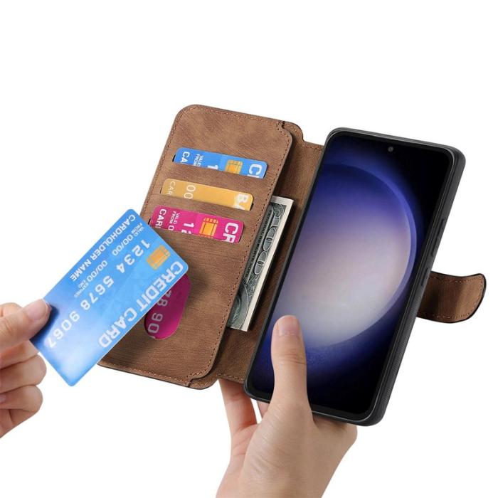 CASENEO - CASENEO Samsung Galaxy S23 FE Fodral - Äkta läder - Brun