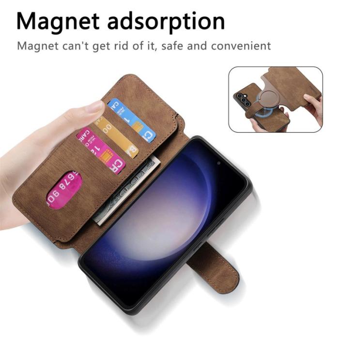 CASENEO - CASENEO Samsung Galaxy S23 FE Fodral - Äkta läder - Brun