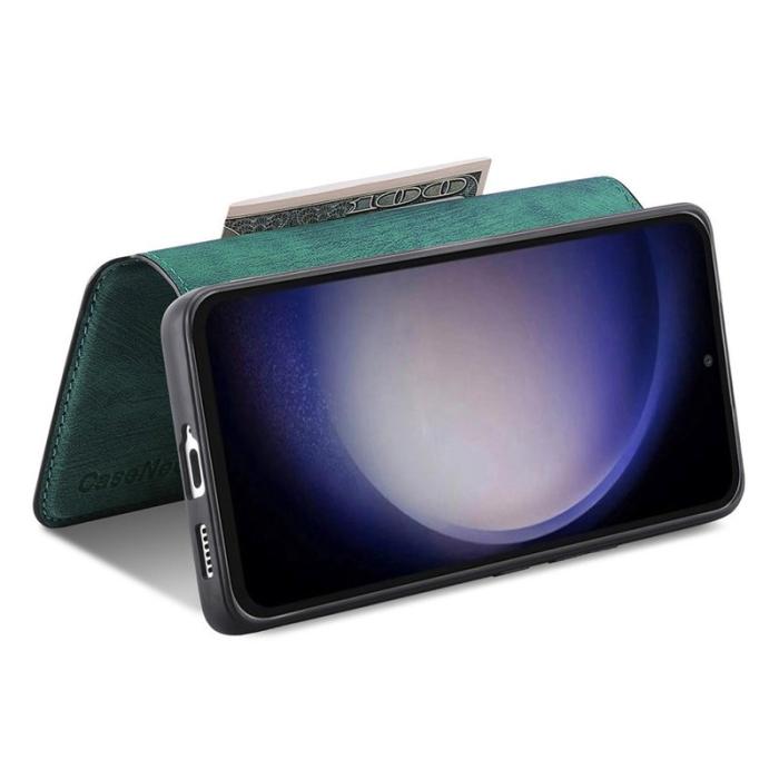 CASENEO - CASENEO Samsung Galaxy S23 FE Fodral Äkta läder - Grön