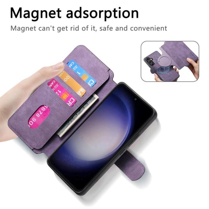 CASENEO - CASENEO Samsung Galaxy S23 FE Fodral Äkta läder - Lila