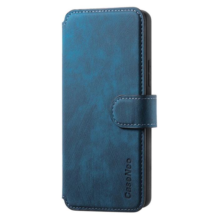 CASENEO - CASENEO Samsung Galaxy S23 FE Fodral Äkta läder - Mörkblå