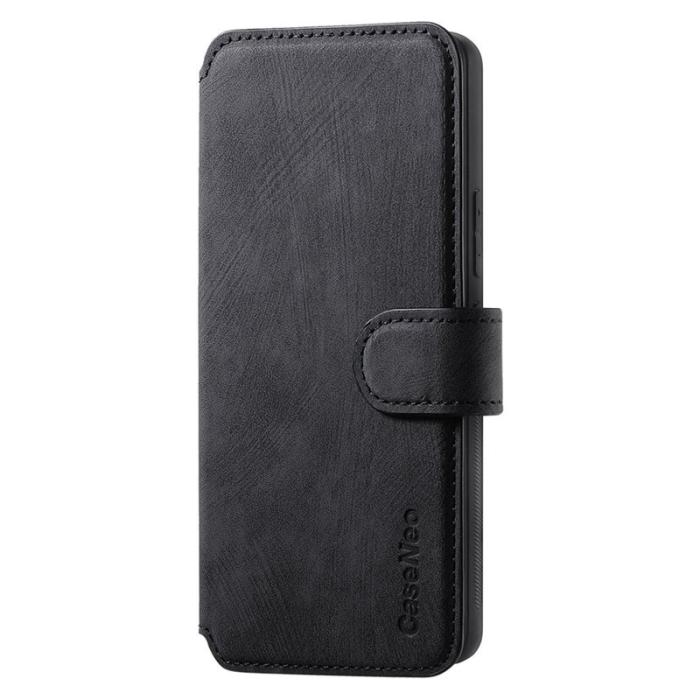CASENEO - CASENEO Samsung Galaxy S23 FE Fodral - Äkta läder - Svart