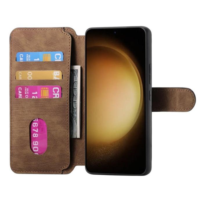 CASENEO - CASENEO Samsung Galaxy S23 Fodral Äkta läder - Brun