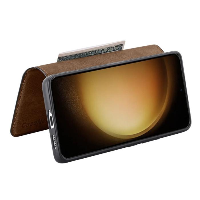 CASENEO - CASENEO Samsung Galaxy S23 Fodral Äkta läder - Brun