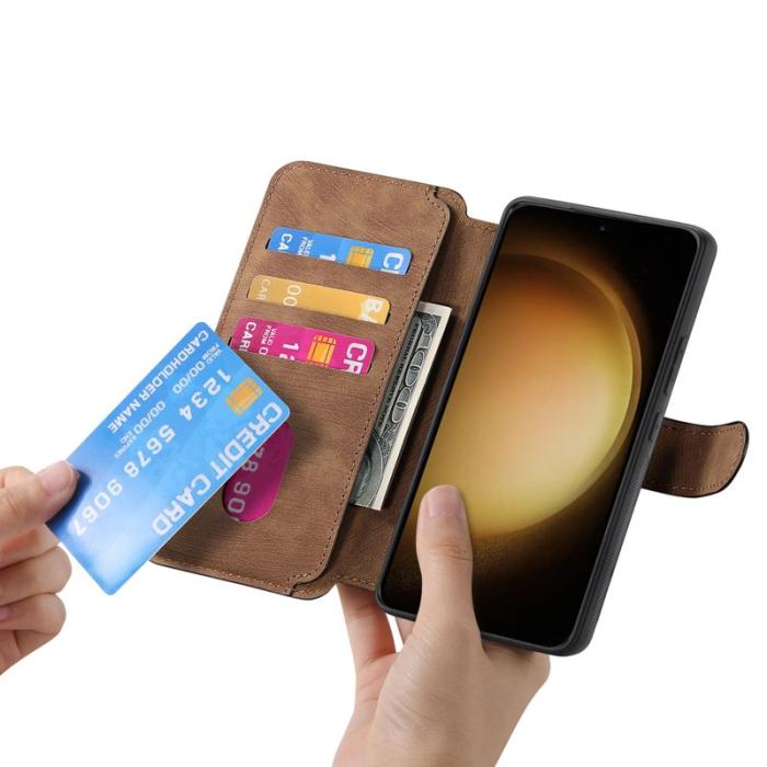 CASENEO - CASENEO Samsung Galaxy S23 Fodral Äkta läder - Brun