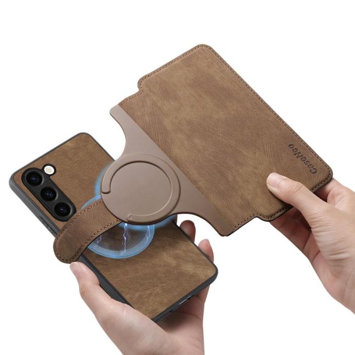 CASENEO - CASENEO Samsung Galaxy S23 Fodral Äkta läder - Brun