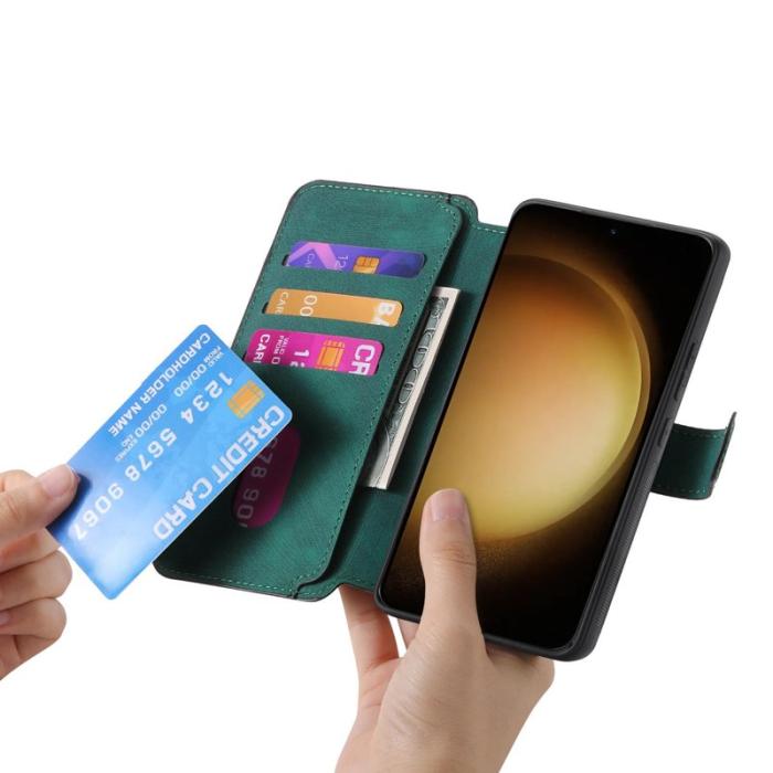 CASENEO - CASENEO Samsung Galaxy S23 Fodral - Äkta läder - Grön