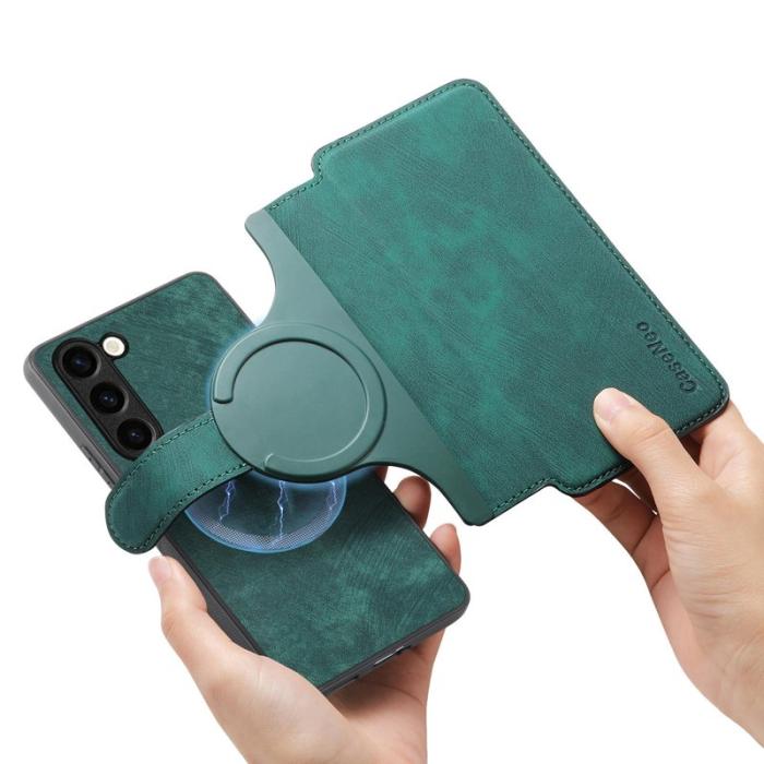 CASENEO - CASENEO Samsung Galaxy S23 Fodral - Äkta läder - Grön