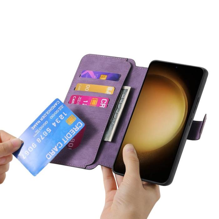 CASENEO - CASENEO Samsung Galaxy S23 Fodral Äkta läder - Lila