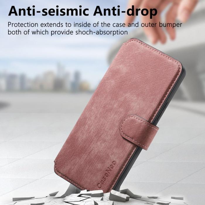 CASENEO - CASENEO Samsung Galaxy S23 Fodral Äkta läder - Pink