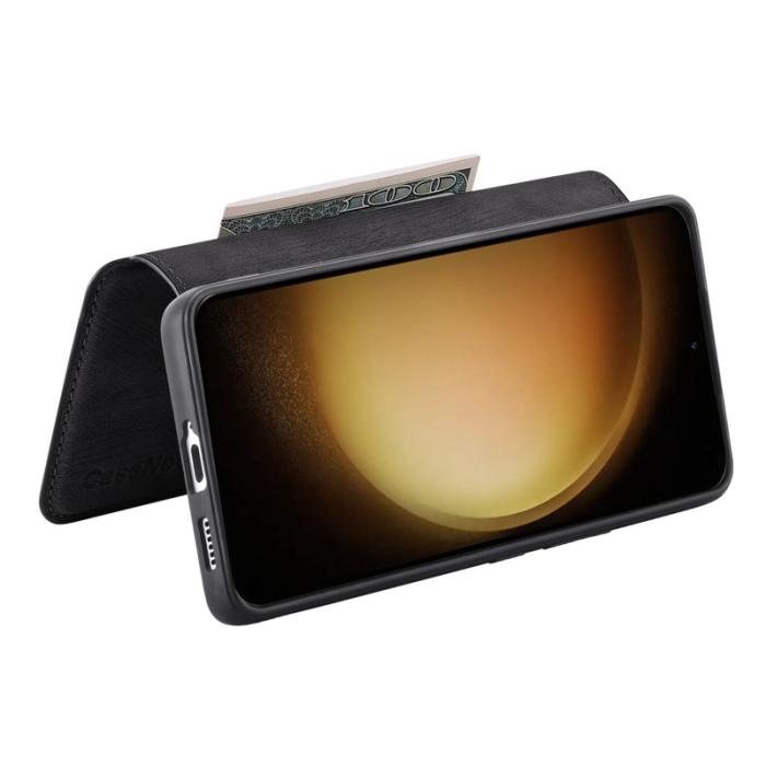 CASENEO - CASENEO Samsung Galaxy S23 Fodral Äkta läder - Svart