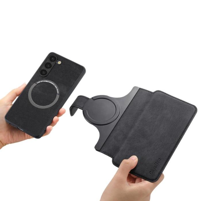 CASENEO - CASENEO Samsung Galaxy S23 Fodral Äkta läder - Svart