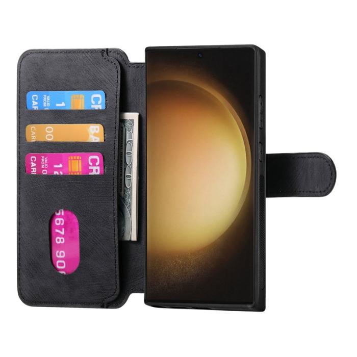 CASENEO - CASENEO Samsung Galaxy S23 Ultra Fodral Äkta läder - Svart