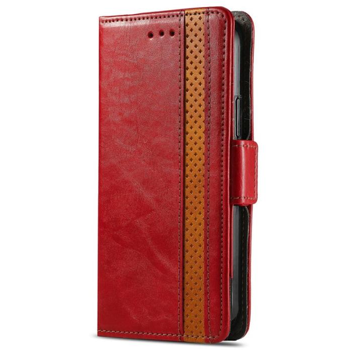 CASENEO - CASENEO Samsung Galaxy S24 FE Mobilskal KonstLäder - Röd