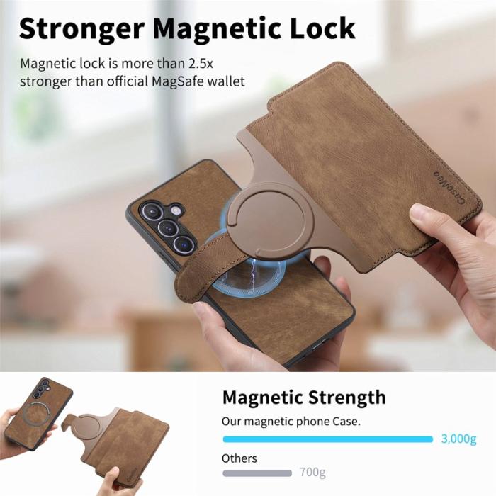 CASENEO - CASENEO Samsung Galaxy S24 Fodral Äkta läder - Brun