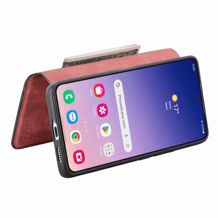 CASENEO - CASENEO Samsung Galaxy S24 Fodral Äkta läder - Pink