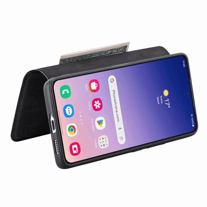 CASENEO - CASENEO Samsung Galaxy S24 Fodral Äkta läder - Svart