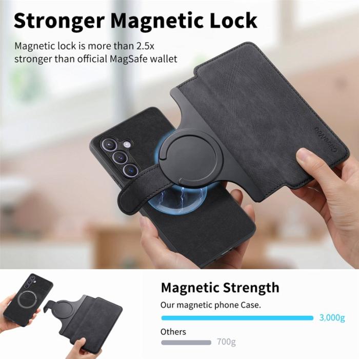 CASENEO - CASENEO Samsung Galaxy S24 Fodral Äkta läder - Svart