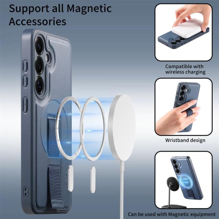 CASENEO - CASENEO Samsung Galaxy S24/S25 Fodral PU Läder - Blå