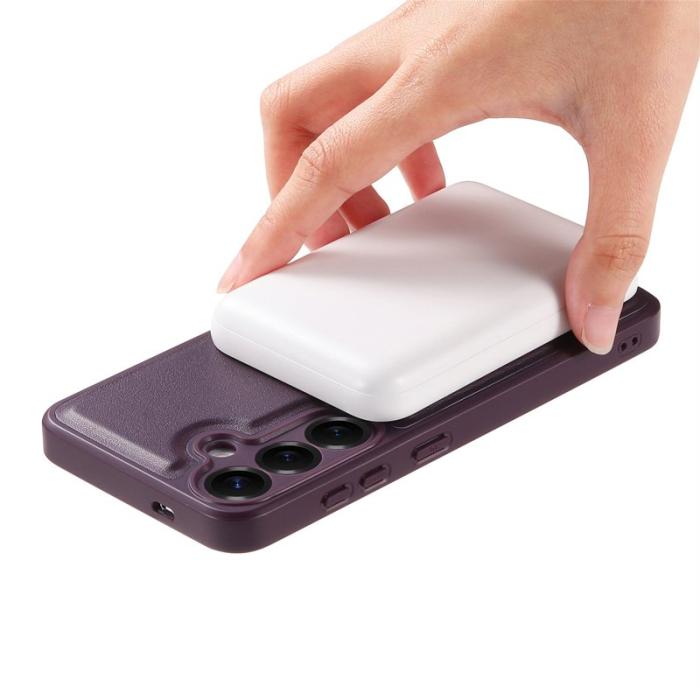 CASENEO - CASENEO Samsung Galaxy S24+/S25+ Fodral - PU Läder - Lila