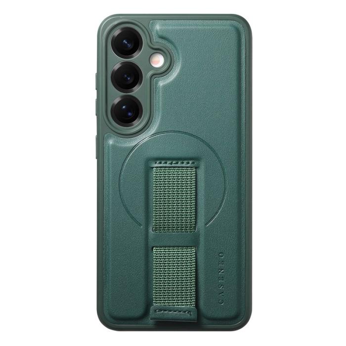 CASENEO - CASENEO Samsung Galaxy S24/S25 Fodral - PU Läder + PC - Grön