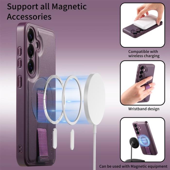 CASENEO - CASENEO Samsung Galaxy S24/S25 Fodral - PU Läder + PC - Lila