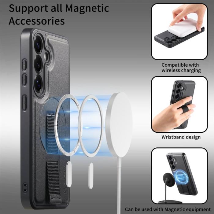 CASENEO - CASENEO Samsung Galaxy S24/S25 Fodral - PU Läder - Svart