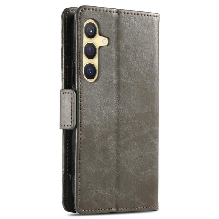 CASENEO - CASENEO Samsung Galaxy S24 Skal PU Läder - Grå