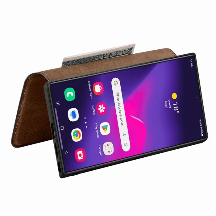 CASENEO - CASENEO Samsung Galaxy S24 Ultra Fodral Äkta läder - Brun