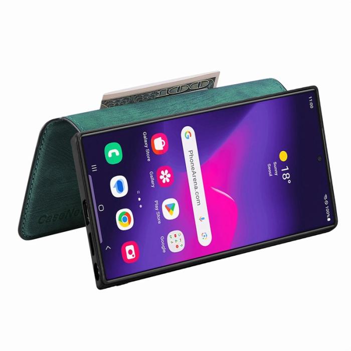 CASENEO - CASENEO Samsung Galaxy S24 Ultra Fodral - Äkta läder - Grön