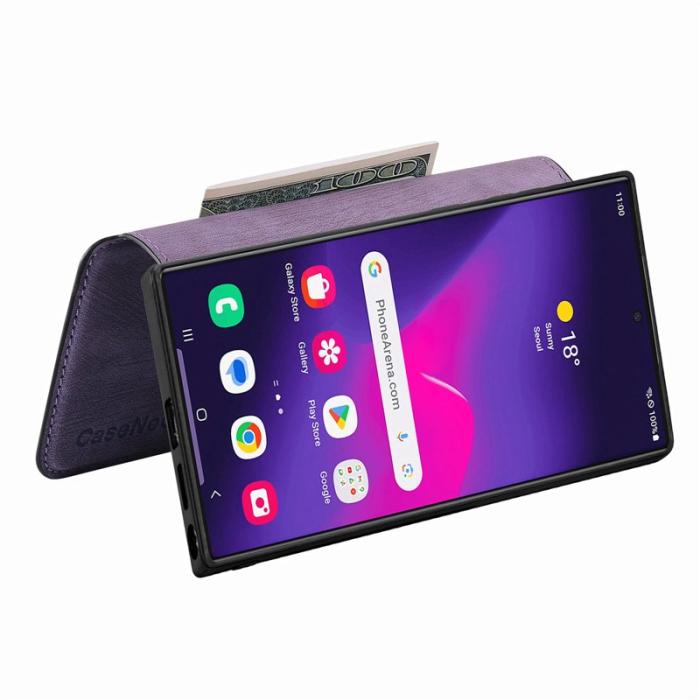 CASENEO - CASENEO Samsung Galaxy S24 Ultra Fodral Äkta läder - Lila