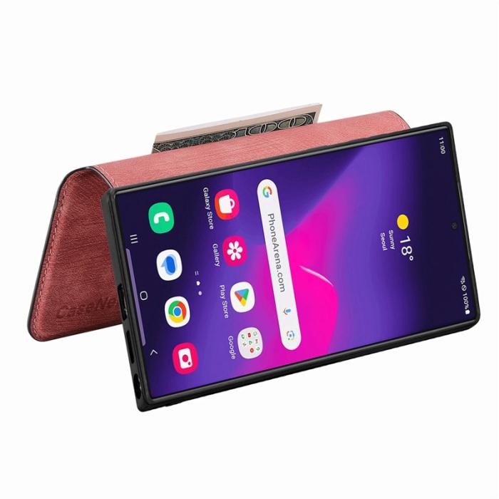 CASENEO - CASENEO Samsung Galaxy S24 Ultra Fodral - Äkta läder - Rosa