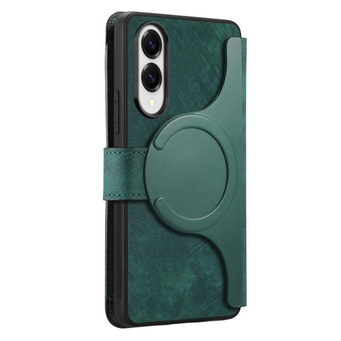 CASENEO - CASENEO Samsung Galaxy S25 Edge Fodral Äkta läder - Grön