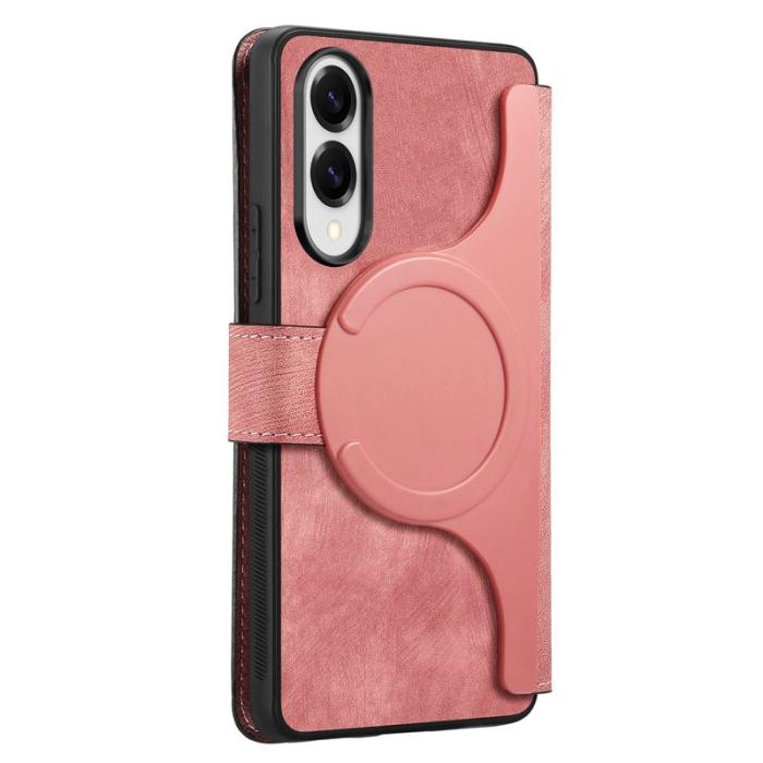 CASENEO - CASENEO Samsung Galaxy S25 Edge Fodral Äkta läder - Pink