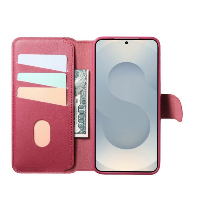 CASENEO - CASENEO Samsung Galaxy S25 Edge Fodral Äkta läder - Röd