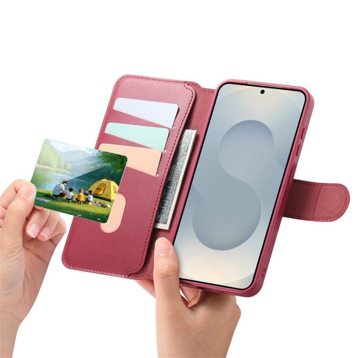 CASENEO - CASENEO Samsung Galaxy S25 Edge Fodral Äkta läder - Röd