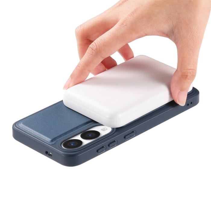 CASENEO - CASENEO Samsung Galaxy S25 Edge Fodral - PU Läder - Blå