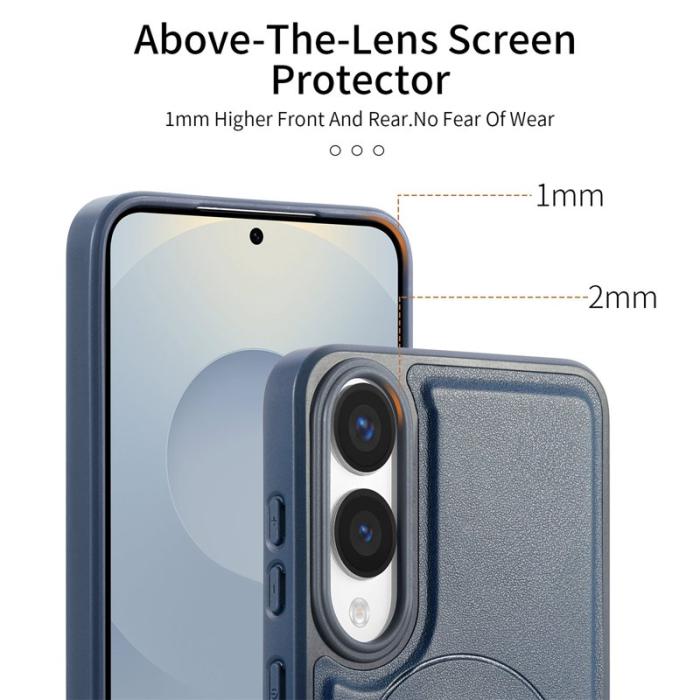 CASENEO - CASENEO Samsung Galaxy S25 Edge Fodral - PU Läder - Blå