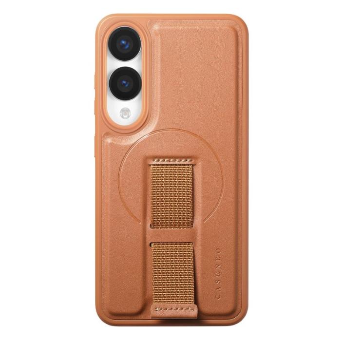 CASENEO - CASENEO Samsung Galaxy S25 Edge Fodral - PU Läder - Brun