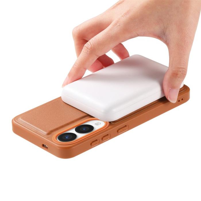 CASENEO - CASENEO Samsung Galaxy S25 Edge Fodral - PU Läder - Brun